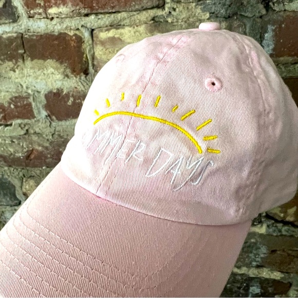 Rachel Allene Accessories - “Summer Day” embroidered pink hat - small fit